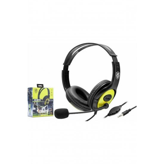 KR Audio KR-GM704 Over Ear Gaming Headset with Connection 3,5mm κίτρινο