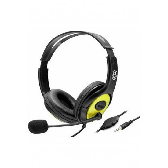 KR Audio KR-GM704 Over Ear Gaming Headset with Connection 3,5mm κίτρινο