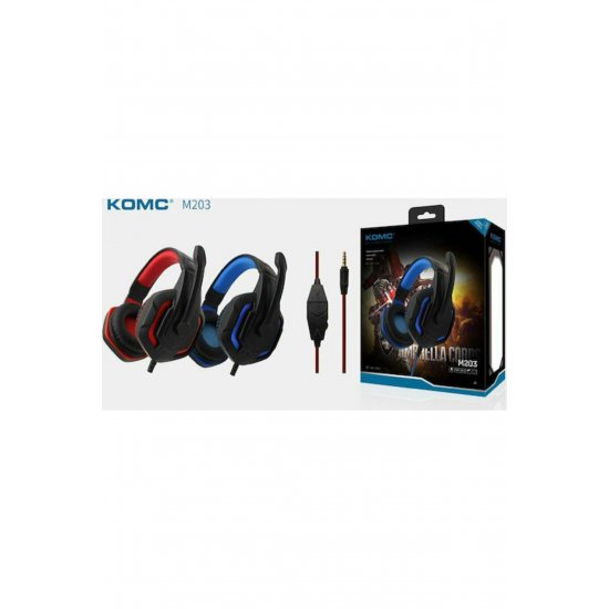 M203 Over Ear Gaming Headset με σύνδεση 3,5mm Μπλε