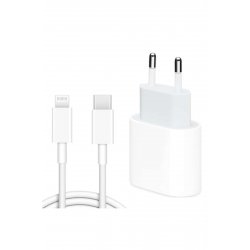 Σετ φορτιστή συμβατό με Apple, USB-C 20W, σειρά iPhone 12/13/14, Ανοιχτό γκρι