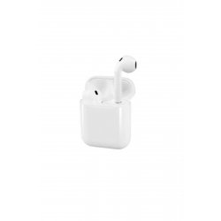 Ακουστικά Bluetooth V5.0, Θήκη βάσης, Ήχος 3D, Έλεγχος αφής, Γρήγορη φόρτιση - Λευκό