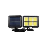 Ηλιακός λαμπτήρας LED 30W με αισθητήρα κίνησης, τηλεχειριστήριο, ρυθμιζόμενο ηλιακό πάνελ, 120 LED