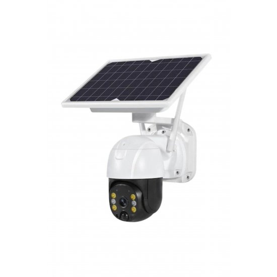 Ηλιακή κάμερα CCTV 4G, 5MP Full HD, 365-Day Uptime, Αδιάβροχη (Λευκό)