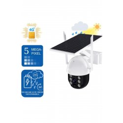 Ηλιακή κάμερα CCTV 4G, 5MP Full HD, 365-Day Uptime, Αδιάβροχη (Λευκό)