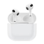 White Pods 3 Earbud Bluetooth Handsfree ακουστικά με θήκη φόρτισης Λευκό