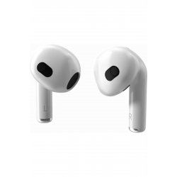 White Pods 3 Earbud Bluetooth Handsfree ακουστικά με θήκη φόρτισης Λευκό