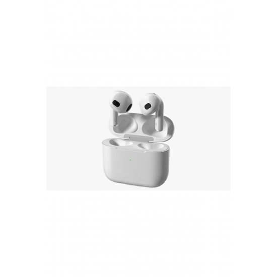 White Pods 3 Earbud Bluetooth Handsfree ακουστικά με θήκη φόρτισης Λευκό