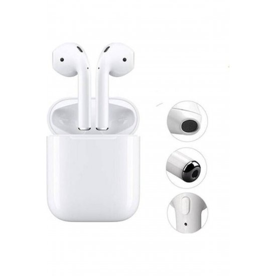 Ακουστικά handsfree Bluetooth i17 TWS με λευκή θήκη φόρτισης