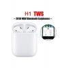 H1 Earbud Bluetooth Handsfree ακουστικά με θήκη φόρτισης Λευκή