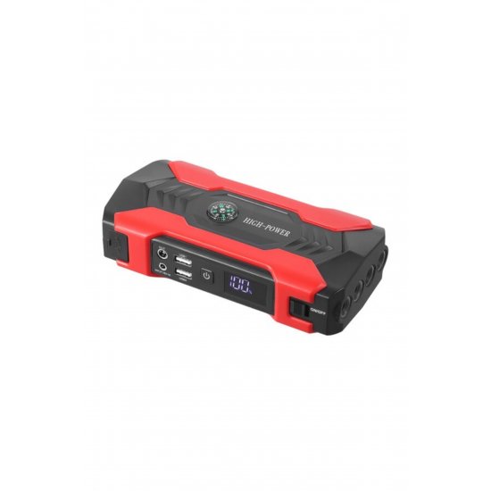 Πολυλειτουργική εκκίνηση αυτοκινήτου με Power Bank, πυξίδα, φακό LED και Hamme παραθύρου έκτακτης ανάγκης