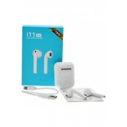 TWS i11s Earbud Bluetooth Handsfree Ακουστικά με θήκη φόρτισης Λευκή