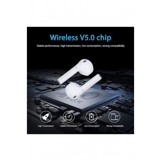 TWS i11s Earbud Bluetooth Handsfree Ακουστικά με θήκη φόρτισης Λευκή
