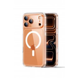 Διάφανη θήκη σιλικόνης για iPhone 17 Pro, MagSafe, προστασία κάμερας