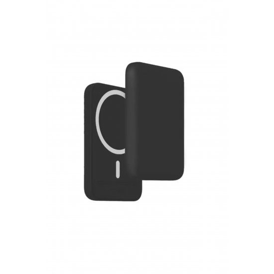 Εξωτερική μπαταρία με ασύρματη φόρτιση, MagSafe 5000 mAh, συμβατή με iPhone 12-17, Μαύρο