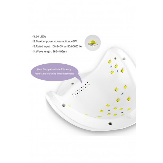 Φωτιστικό νυχιών UV LED, 48 W