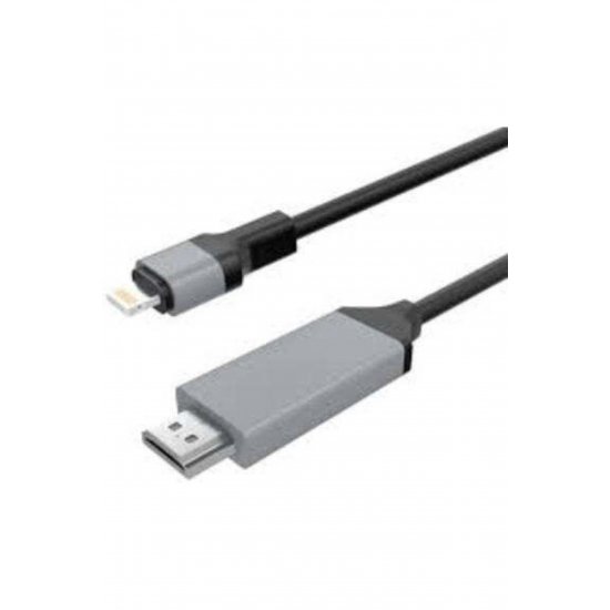 Καλώδιο Hdtv HDMI αρσενικό - Lightning αρσενικό 2m Μαύρο Καλώδιο Hdtv HDMI αρσενικό - Lightning αρσενικό 2m Μαύρο
