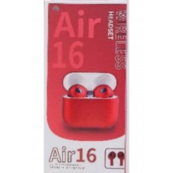 Ακουστικά ανοιχτής ακρόασης Bluetooth TWS Air16 με θήκη φόρτισης κόκκινο