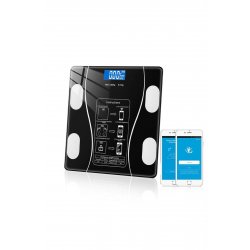 Smart Body Diagnostic Scale Από 4mm tempered glass με μεζούρα 150cm, 180kg,