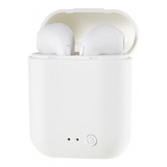 Ακουστικά I7 Mini-TWS Earbud Bluetooth Handsfree με θήκη φόρτισης Λευκή