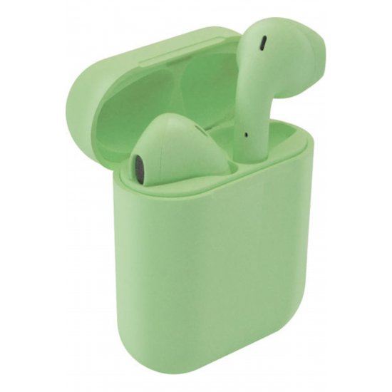 inPods 12 Earbud Bluetooth handsfree ακουστικά με αντίσταση στον ιδρώτα και θήκη φόρτισης πράσινη