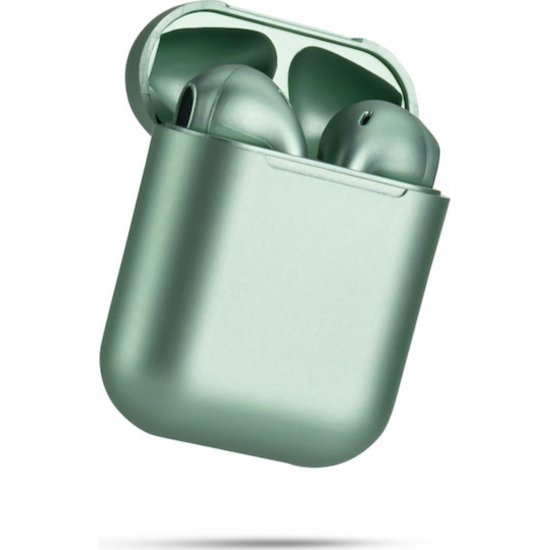 inPods 12 Earbud Bluetooth handsfree ακουστικά με αντίσταση στον ιδρώτα και θήκη φόρτισης πράσινη