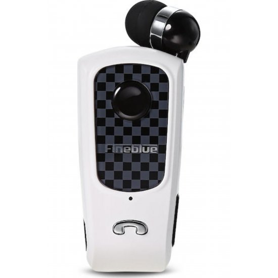 F Plus In-ear Bluetooth Handsfree Ακουστικό Πέτο Λευκό