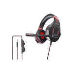 OV-P7 Over Ear Gaming Headset με σύνδεση 3,5mm Μαύρο/Κόκκινο