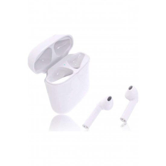 HBQ-i8 Earbud Bluetooth Handsfree ακουστικά με θήκη φόρτισης Λευκή