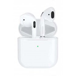TWS Pro 4 in-ear Bluetooth ακουστικά handsfree με λευκή θήκη φόρτισης