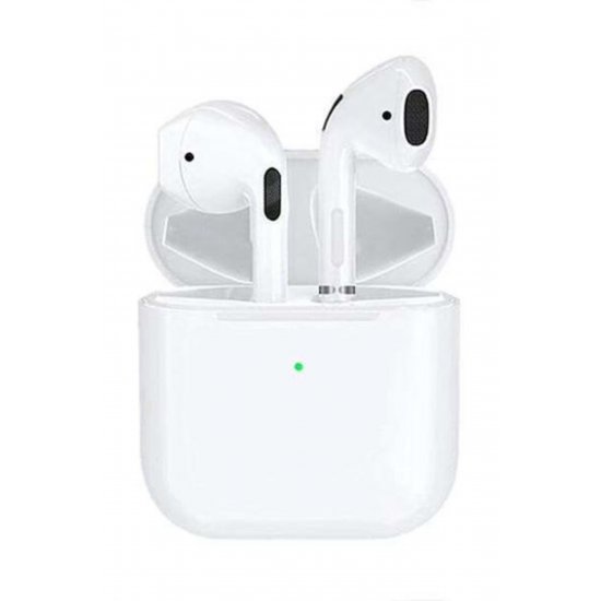 TWS Pro 4 in-ear Bluetooth ακουστικά handsfree με λευκή θήκη φόρτισης