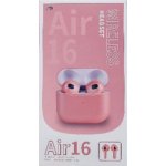 Ακουστικά ανοιχτής ακρόασης Bluetooth TWS Air16 με θήκη φόρτισης ροζ