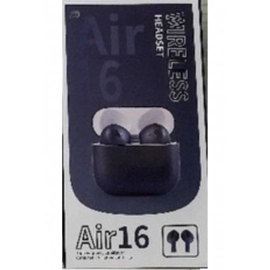 Ακουστικά ανοιχτής ακρόασης Bluetooth TWS Air16 με μπλε θήκη φόρτισης