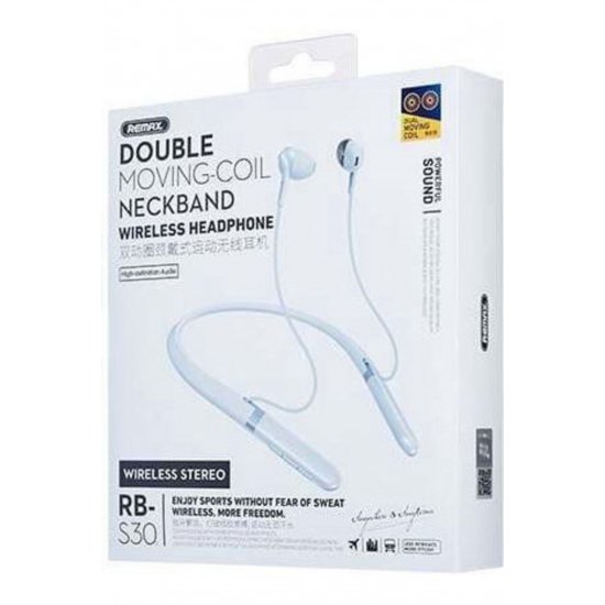 RB-S30 Ακουστικά Bluetooth Handsfree για εσωτερικό αυτί με λευκά αντίσταση στον ιδρώτα