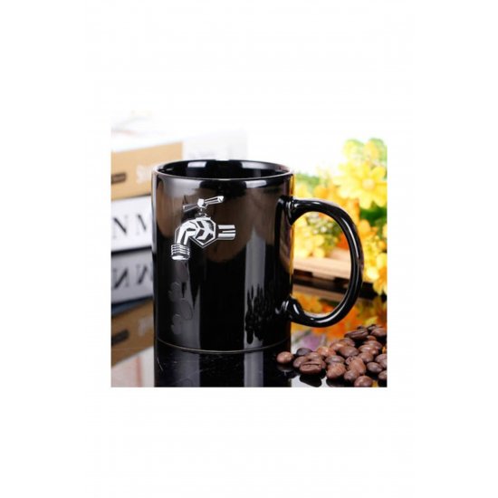 Κούπα Κεραμικής Μαύρης Αλλαγής Θερμότητας Dollar Faucet Κωδικός: 3638