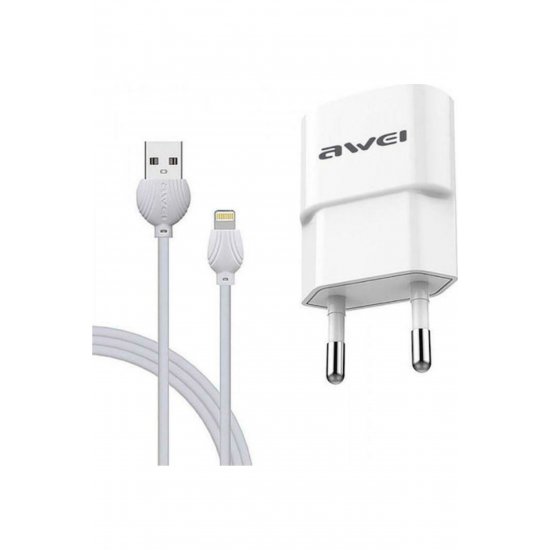 Φορτιστής με θύρα USB-A και καλώδιο Lightning Whites (C-832)