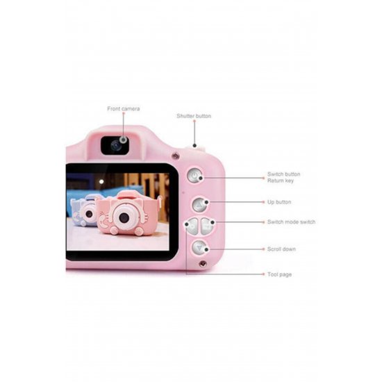 Q1 Kitty Kids Παιδική κάμερα 12MP Ροζ