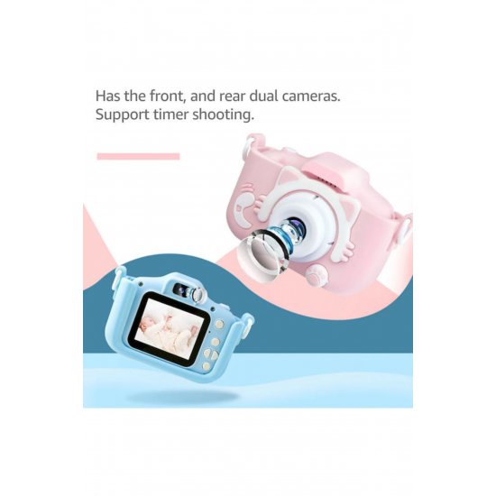 Q1 Kitty Kids Παιδική κάμερα 12MP Ροζ