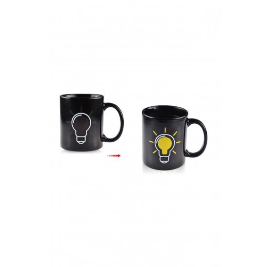Φωτιστικό Heat Change Porcelain Κούπα Μαύρη 300ml