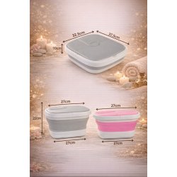 Πτυσσόμενο Foot Spa Massager με θέρμανση, φυσαλίδες και ρολά, 500W, 15L Πτυσσόμενο Foot Spa Massager με θέρμανση, φυσαλίδες και ρολά, 500W, 15L