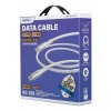 RC-198 Πλεγμένο καλώδιο USB 2.0 USB-C αρσενικό - USB-C 65W Λευκό 1m