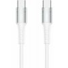 RC-198 Πλεγμένο καλώδιο USB 2.0 USB-C αρσενικό - USB-C 65W Λευκό 1m