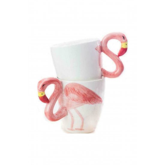 Κούπα 3D Flamingo Κεραμική Πολύχρωμη 450ml