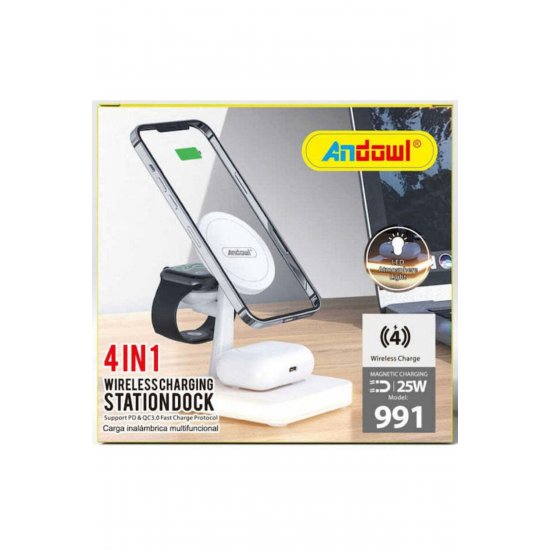 Ασύρματος φορτιστής (Qi Pad) 25W Λευκά