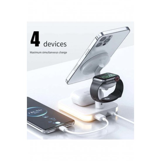 Ασύρματος φορτιστής (Qi Pad) 25W Λευκά
