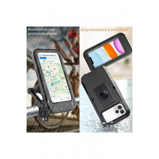 Mount Phone Motorcycle with Waterproof Case 6,5