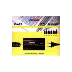 Qa23 Universal Laptop Charger 120W 24V με αποσπώμενο καλώδιο ρεύματος και με σετ βύσματος Κωδικός: Q-A23