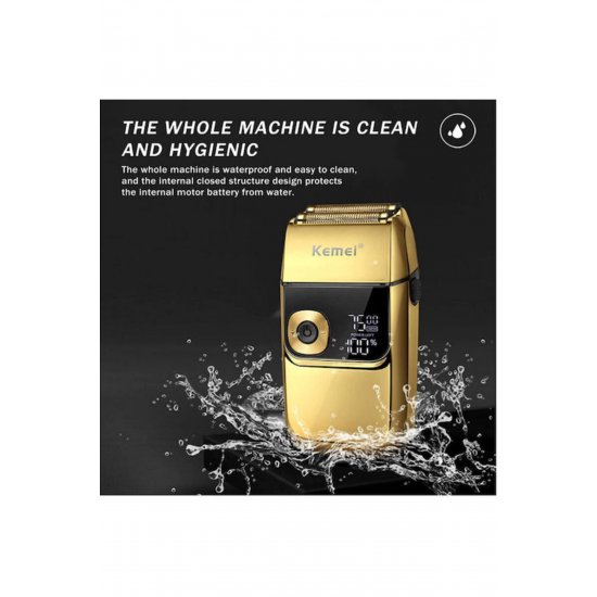 Ηλεκτρική ξυριστική μηχανή προσώπου KM-2028 Gold Foil Επαναφορτιζόμενη