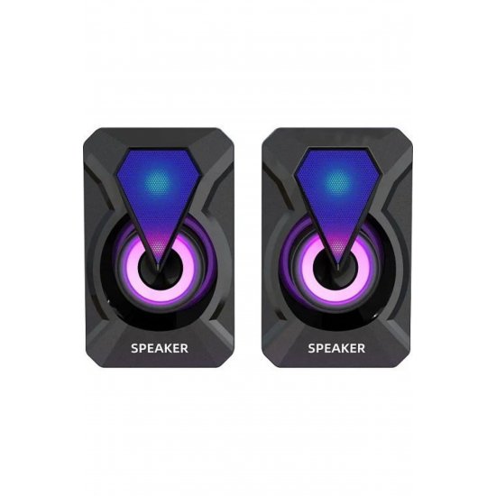 Ηχεία 2.0 με μαύρο RGB 6W