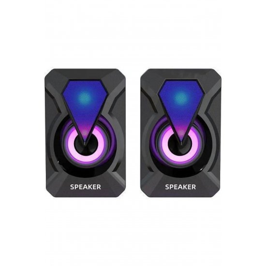 Ηχεία 2.0 με μαύρο RGB 6W
