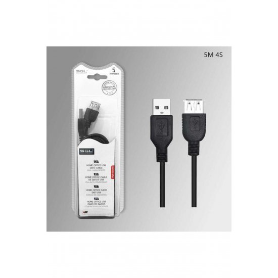 Καλώδιο SGL 5m USB 2.0 A-Male to A-Female (097237)